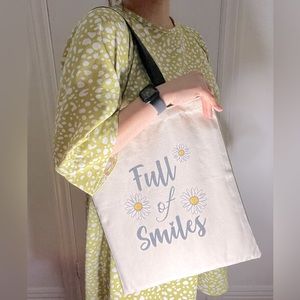 Full of Smiles Canvas Bag | Fashion Women’s Canvas Bag | Large Size Canvas Bag